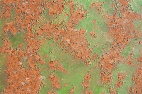 Peeling Paint And Patches Of Rust On A Metal Sheet Stock Image Image