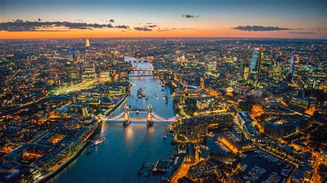 Aerial Photographs Of The London River Thames Above Hd Wallpaper