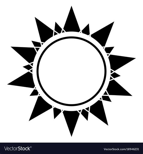 Abstract Sun Shape Royalty Free Vector Image Vectorstock