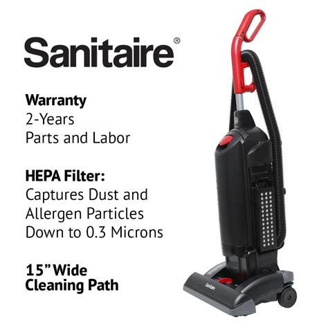 Sanitaire Sc5815 Upright Vacuum Whepa Filtration Commercial Grade