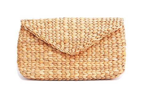 Mini Vintage Handmade Knit Bamboo Rattan Straw Clutch Bag Handbag