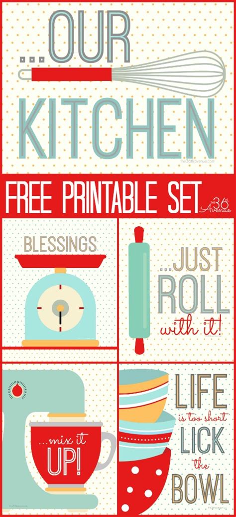 6 Best Images Of Kitchen Printable Roll With It Kitchen Printables