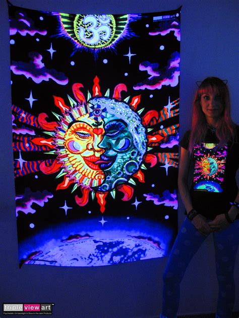 Magic Sunmoon Uv Blacklight Fluorescent Glow Psychedelic Visionary