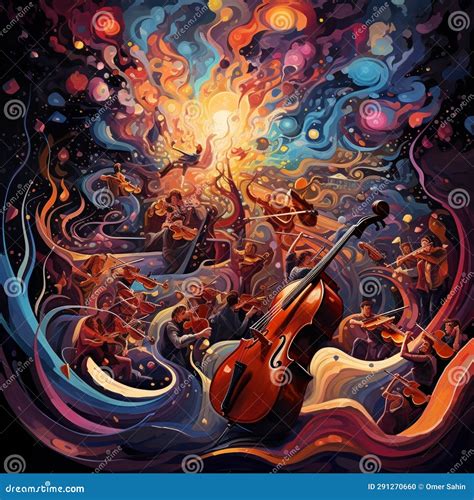 Surreal Symphony: a Visual Symphony of Colors and Shapes Stock