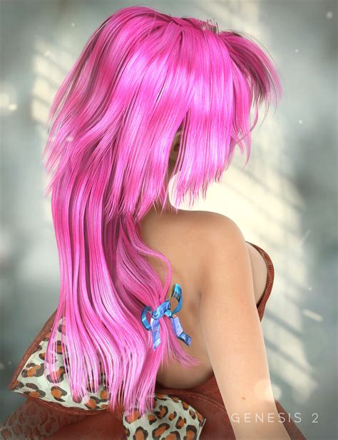 Miwa Anime Hair For Genesis 2 Females Daz 3d