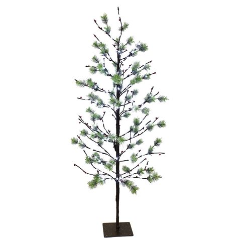 Puleo International 5 Ft Pre Lit Twig Tree With 200 White Led Twinkle