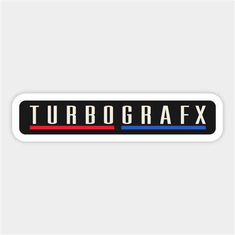 Turbografx Logo Turbografx 16 Sticker Teepublic