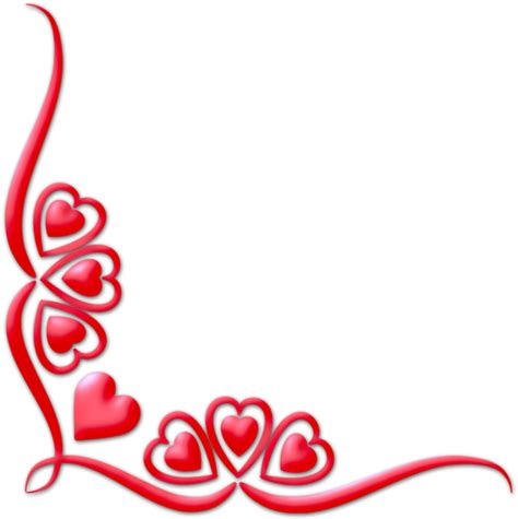 Watercolor Love Corners Valentine Clipart Corner Png Valentines Day