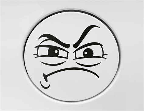 Autoaufkleber Cartoon Grumpy Face