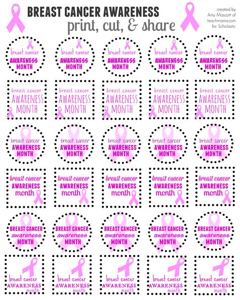 Free Breast Cancer Printables
