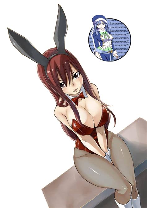 Erza Scarlet Bunny Render By Blackrosearmy20 Fairy Tail Manga