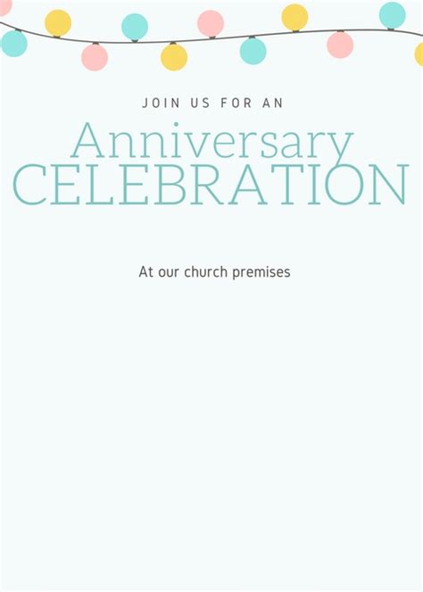 45 Sample Invitation Letter For Church Anniversary Celebration