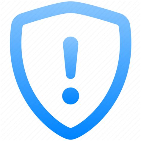 Shield Exclamation Alert Caution Protection Secure Security Icon
