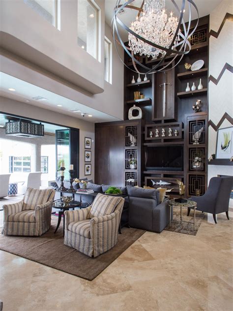 2 story polebarn house plans two story home plans from two story living room house plans two story family room 19571jf architectural designs from two second, look for plans that already have the same number and type of rooms that you want. Living Room Shelves With Asian Design | HGTV