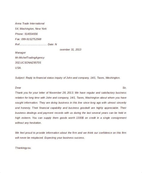 Sample Of Reply Letter