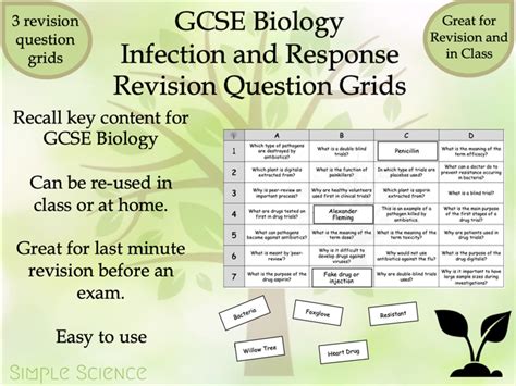 Gcse Biology Infection And Response Revision Question Grids