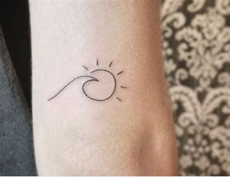 Sun An Wave Tattoo Tattoos For Women Small Tattoos Simple Tattoos