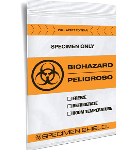 Bio Hazard Bags CZSB15 B Specimen Bag Pack Secure