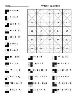 Order of operations worksheets (pemdas) with varying numbers of terms, included operations and use of parenthesis. Order of Operations color worksheet #2 | Zadania ...