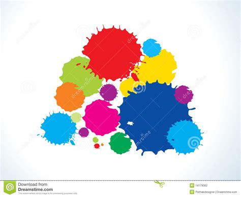 Abstract Colorful Rainbow Splashes Stock Vector Illustration Of