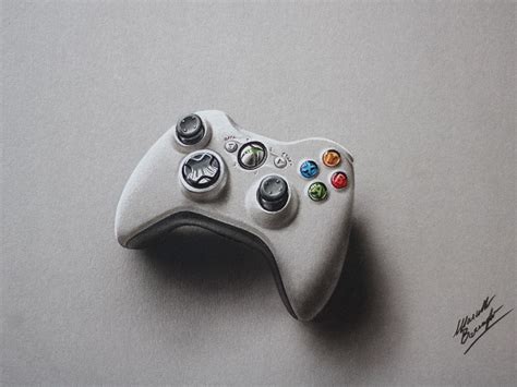 Marcello Barenghi Xbox 360 Controller Drawing Art Drawings