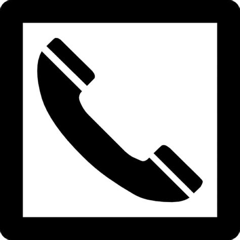 Phone Auricular Symbol In A Square Icons Free Download