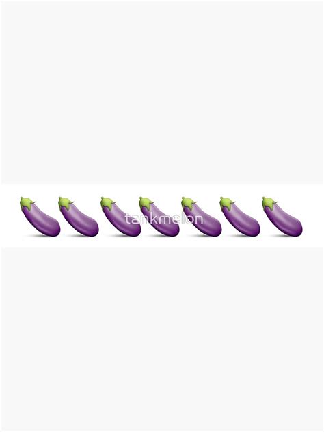 Seven Eggplant Emojis Poster By Tankmelon Redbubble