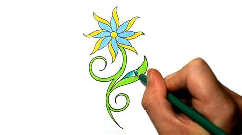 How to Draw a Cool Simple Daisy Flower Tattoo Design - YouTube Drawing flowers is easy with these how to draw flowers tutorials.