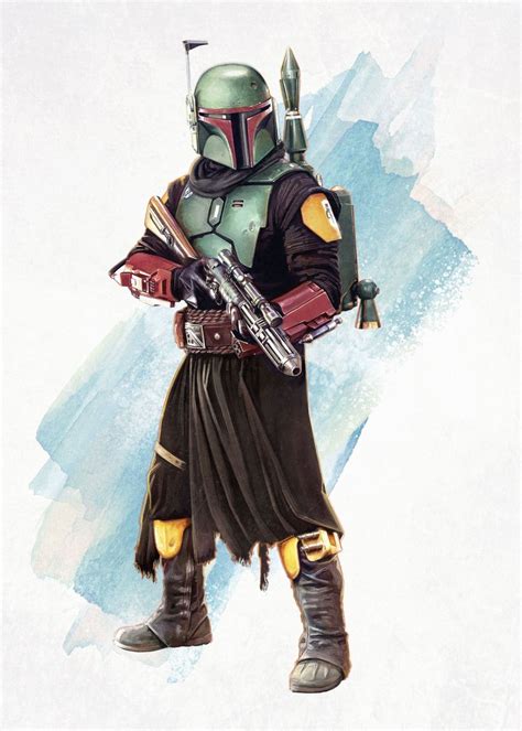 Boba Fett Ready Poster Picture Metal Print Paint By Star Wars