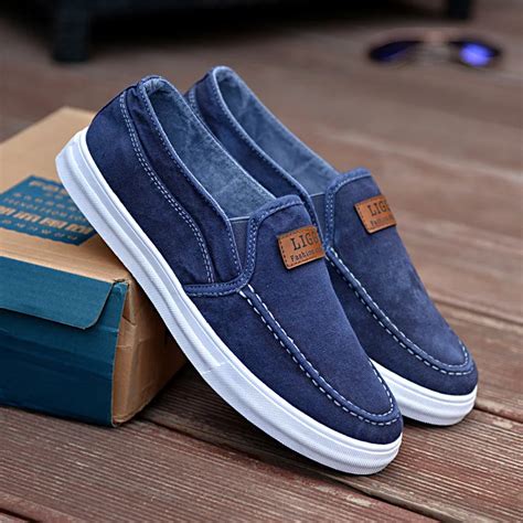 2017 Blue Casual Men Shoes Summer Moccasin Shoes Slip On Designer Male
