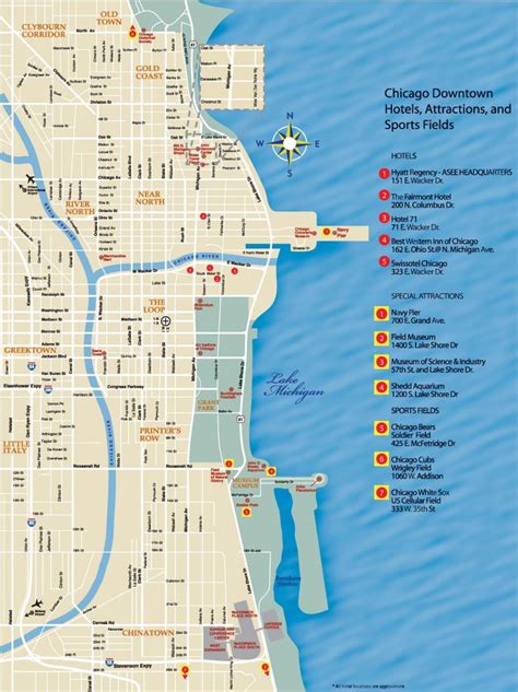 Chicago Tourist Map Printable Printable Maps