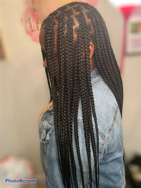 Long Medium Knotless Box Braids With Beads How To Pre Part For Medium