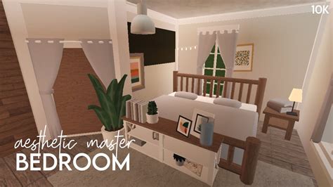 Roblox Bloxburg Aesthetic Master Bedroom K House Build Youtube