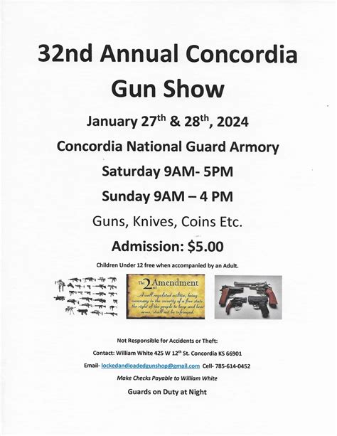 Concordia Gun Show 2024 • Concordia, Kansas