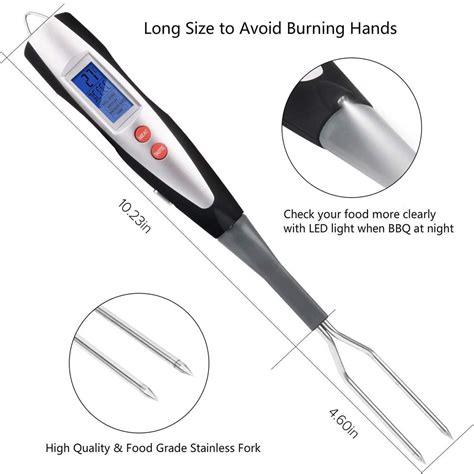 Meat Thermometer Fork Bbq Fork With Thermometer Digital Bbq Fork Therm