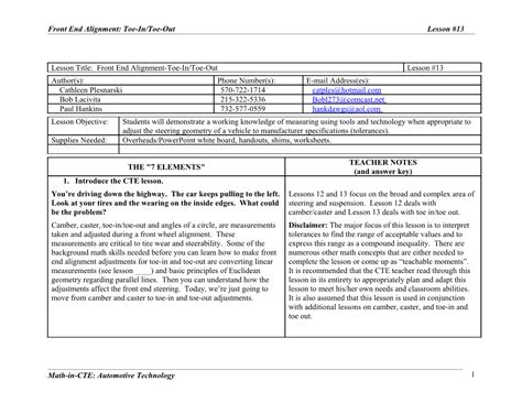 Math In Cte Lesson Plan Template S1 Docslib