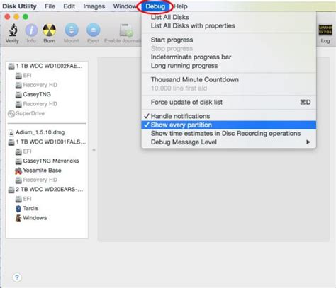How To Enable The Debug Menu In Mac S Disk Utility Disk Enabling Technology Trends