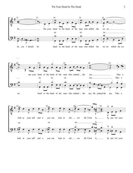 Put Your Hand In The Hand Sheet Music Pdf Download