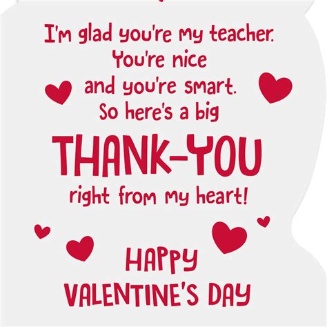 1 Teacher Valentines Day Card With Sticker Greeting Cards Hallmark