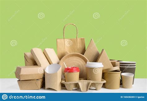 It uses materials and manufacturing practices with minimal impact on energy consumption and natural resources. Fast Food Packaging From Eco Friendly Paper Isolated On ...