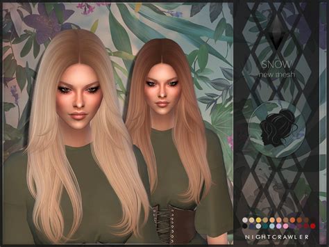 The Sims Resource Snow Hair By Nightcrawler Sims 4 Hairs