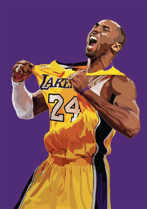 Nba Illustrations On Behance Kobe Bryant Poster Kobe Bryant Pictures