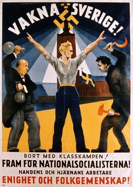 wake up sweden national socialist party sweden 1938 r propagandaposters