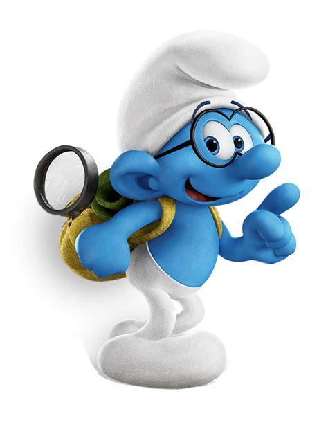 Brainy Smurf On A Hike Transparent Png Stickpng