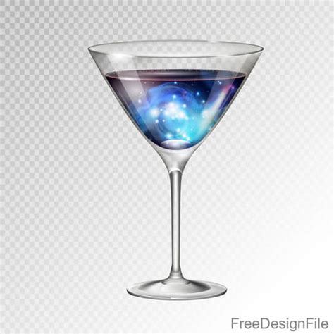 Beautiful Cocktail With Glass Cup Vectors Eps Uidownload