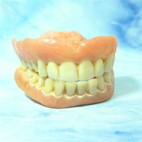 Full Set Real Dentures False Teeth Womens Upper And Lower Plate With Case Unbranded False