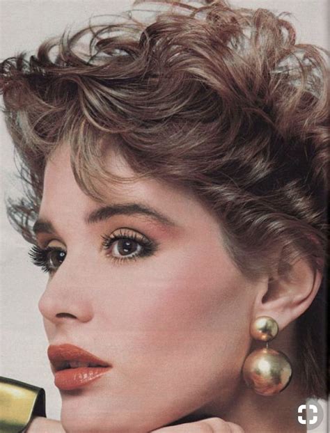 Simple And Classic 80s Style Makeup With Statement Earrings 80s Makeup