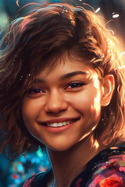 Zendaya S01 Digital Art By Sampadart Gallery Fine Art America