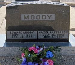 Hazel Patterson Moody 1892 1979 Memorial Find A Grave
