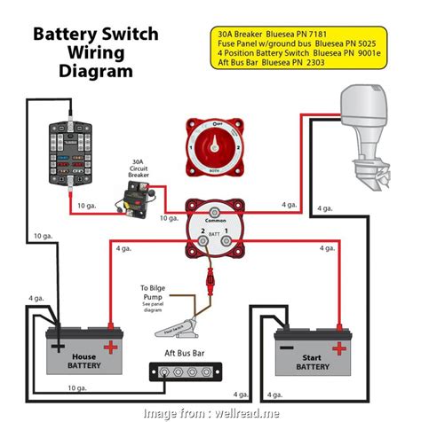 May require some wiring changes — you need to separate starter/ignition from accessory wiring. Wiring A Switch On A Boat Fantastic Boat Battery Switch Wiring Diagram, Marine Dual In Inside 2 ...